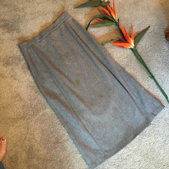 Gray Wool Skirt By David N - Picture 1 of 1